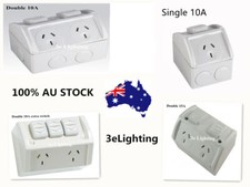 Weatherproof Double Power Point Waterproof Weather Water Proof Outlet Socket
