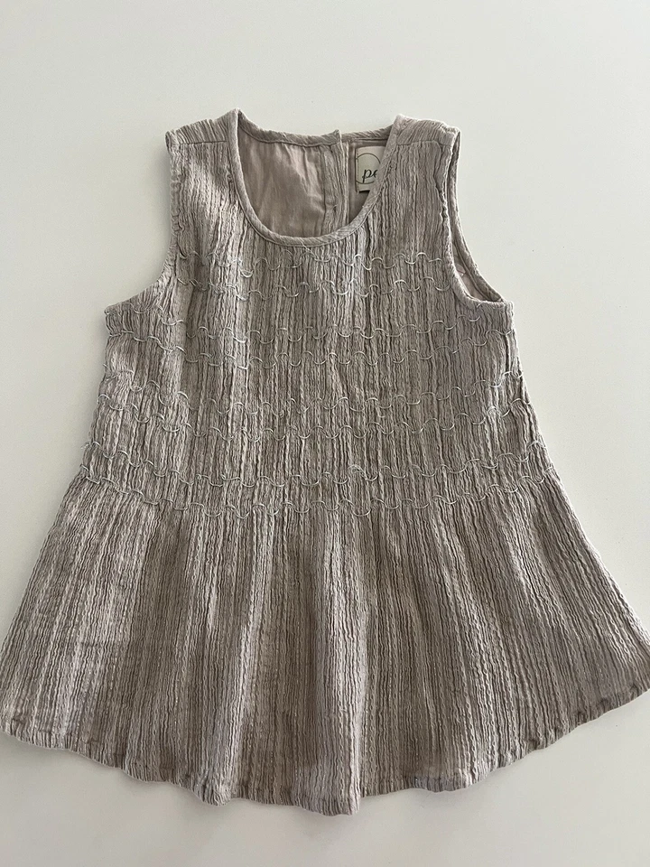 Top Peek Niños Niñas Nuevo con Etiquetas en Taupe con Hilo Plateado Talla Pequeña 4/5 Nuevo Foto 2 de 4