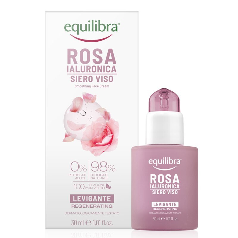 Equilibra Rosa Ialuronica - Siero Viso Levigante 30 ml - Immagine 2