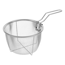 Wire Round Fry Basket Fryer Basket with Handle Stainless Steel Basket Frying