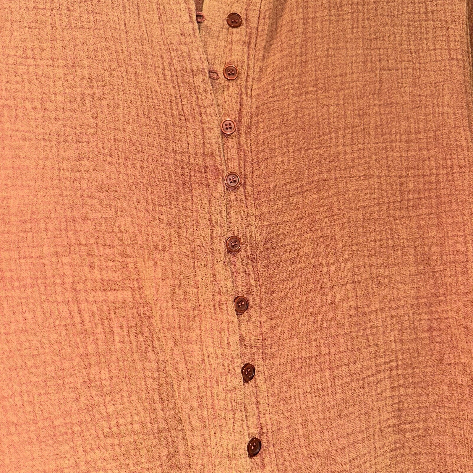 White Birch Rust Button Down Top Women’s Medium - image 3