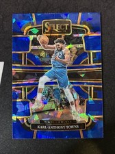 2023-24 Panini Select Basketball #5 Karl-Anthony Towns Blue Cracked Ice PRIZM