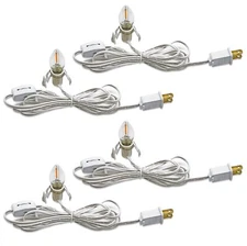 C7 Accessory Cord With 4 C7 Led Light Bulb Candelabrabase E12 Socketul Listed Wh