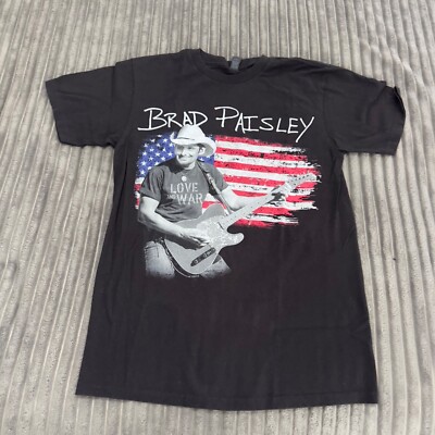 Brad Paisley Concert T-Shirt Adults S Black Country  Music Weekend Warrior Tour