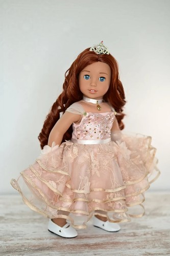 Printed Pattern 18" Doll Clothes American Girl Holiday Gala Christmas Dress Gown - Picture 6 of 10