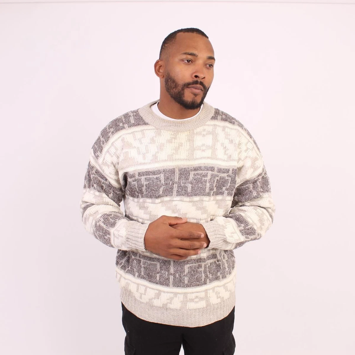 All white hotsell coogi sweater