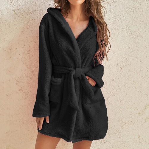 Women Bathrobe Soft Coral Fleece Towelling Robe Bridesmaid Dressing Gown Wedding - Picture 11 of 28