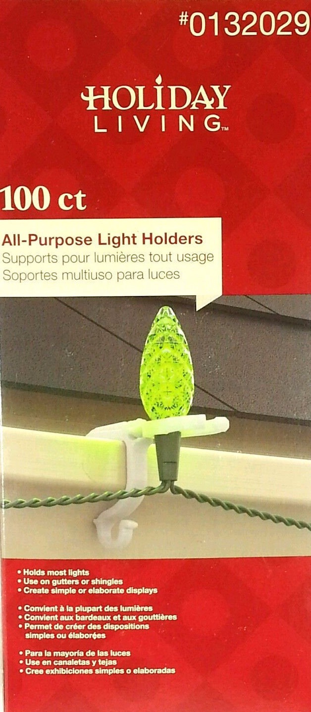 200 Holiday Living All Purpose Christmas Light Holders Gutters/Shingles