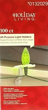 200 Holiday Living All Purpose Christmas Light Holders Gutters/Shingles - NEW