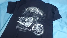 Royal Enfield Logo Scoots 4U.com  Men's Black T-Shirt  XL NEW