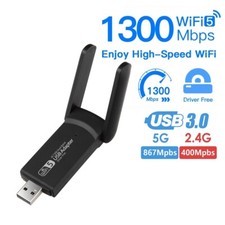 1300Mbps USB3.0 WiFi Adapter Dual Band 2.4G 5Ghz Wireless Ethernet Network Card