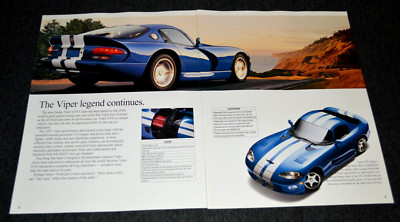 1997 Dodge Viper GTS Coupe Original Dealer Advertisement Print Ad 97 Blue White