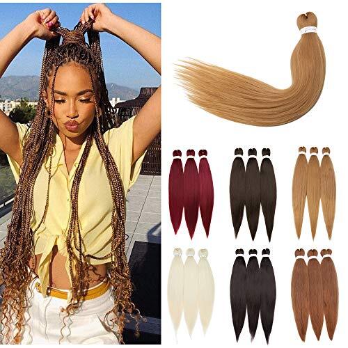 Extensions de cheveux tressées pré-étirées chaudes 26 pouces (paquet de 2) blond foncé - Photo 7/8
