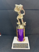 4 1/2  Female Comic Golfer Trophy With 3  Post. Please See All Photos 