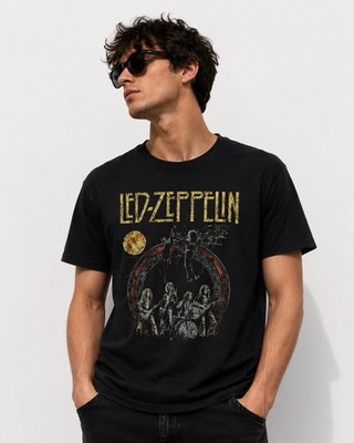 Led Zeppelin T-Shirt | Vintage Rock Band Tee Black Graphic Classic Concert Top