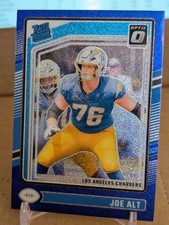 2024 Donruss Optic Rated Rookie Blue Glitter Prizm #254 Joe Alt RC Chargers