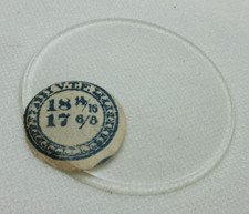 THICK GLASS POCKET WATCH CRYSTAL NEW OLD STOCK 18 14/16 REPLACEMENT PART O18