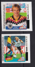 2 Bilder - Sticker Hanuta / Duplo - WM 1994 - Jürgen Klinsmann   Nr. 31 + 32