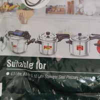 Original Prestige Pressure Cooker Gasket/Ring 6.5/8/10 Litre 25 CMs Black SSteel