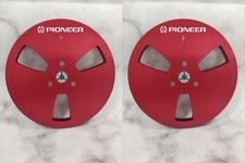 New One Pair Pioneer Red 7'' Tape Reel Light Metal Aluminum Take Up Reel