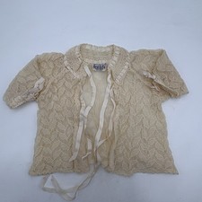 Best  Co 1950s Infant Lace Jacket Sweater Satin Lined Baby Vintage Heirloom