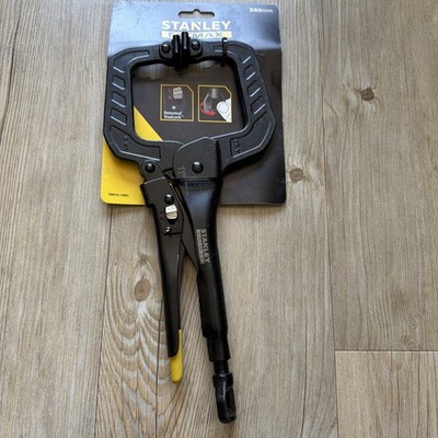 Stanley FMHT0-74892 280 mm Schraubzwinge Fatmax Locking Mole Grip Swivel Pads - Schwarz