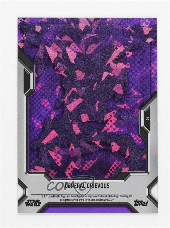 2023 Star Wars High Tek Pattern Purple Diffractor 3/10 General Grievous #14 1j8 - Image 2 of 3