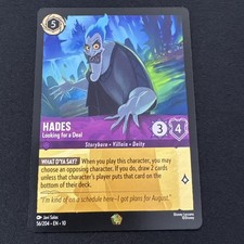 Disney Lorcana Hades-Looking for a Deal Character Card 56/204 English Standard