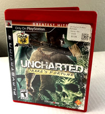 Uncharted Drake's Fortune- Greatest Hits Edition PS3- Manual, Disc & Case. Works