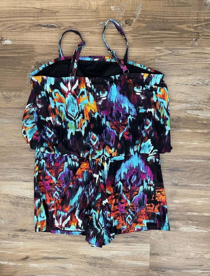 St Tropez Mameluco de Natación Talla 16 Para Mujer Traje de Baño Traje de Baño Pantalones Cortos Foto 3 de 4