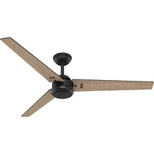 Hunter Fan 60 inch Matte Black Outdoor Ceiling Fan with 3 Blades and No Light
