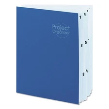 Smead 89200 Project Organizer w/Indexed Tabs - Letter/Lake Blue/Navy Blue New