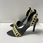 Aldo Tasbeeh 14527717 Black Yellow Leather High Heels Women's Size 8 — photo 1