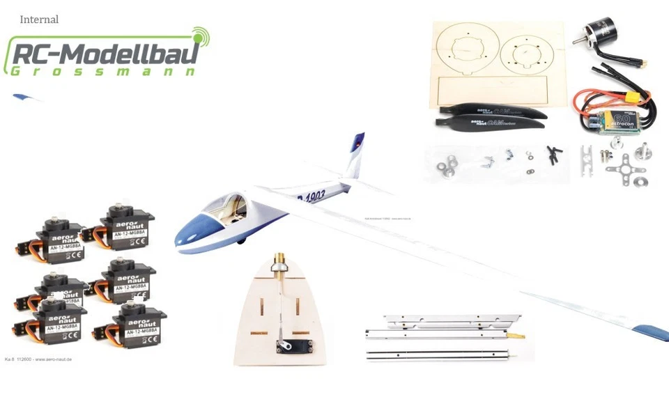 NEWS aeronaut Ka 8 Segelflugmodell RC Holzbausatz mit GfK-Rumpf 112600