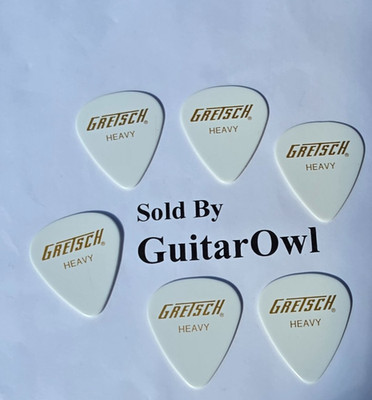 Gretsch Heavy Guitar Picks 351  White  6 picks DISCONTINUED