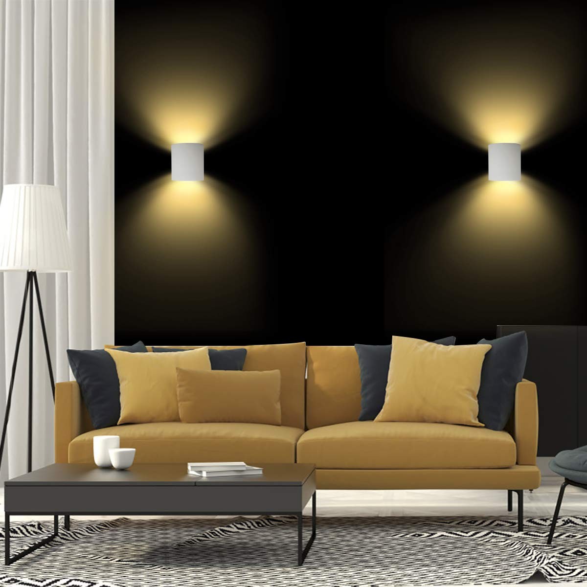 Applique murale plâtre blanc G9 lampe interieur led salon chambre