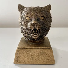 Wildcat Mascot Trophy Statue Resin Bookend Home Decor 4" Tall