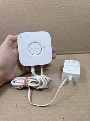 Philips Hue Bridge 2nd Generation 2.1, 3241312018A w/Power Adapter White Tested