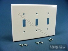 Leviton White MIDWAY 3-Gang Light Switch Cover Plate Triple Wallplate 80511-W