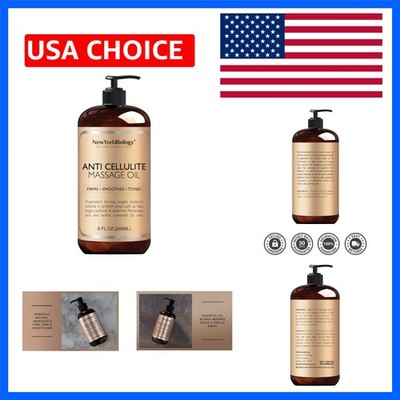 Revitalizing Anti-Cellulite Body Oil 8 Fl Oz - Natural Ingredients for Firm Skin
