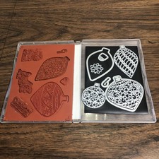 Stampin Up Lot Ornaments 139759 Embellished Stamps 139667 Delicate Dies Bundle