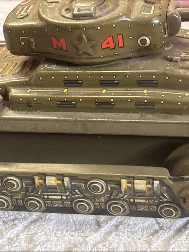 Vintage Blechpanzer batteriebetrieben M41 Armee - Bild 4 von 20