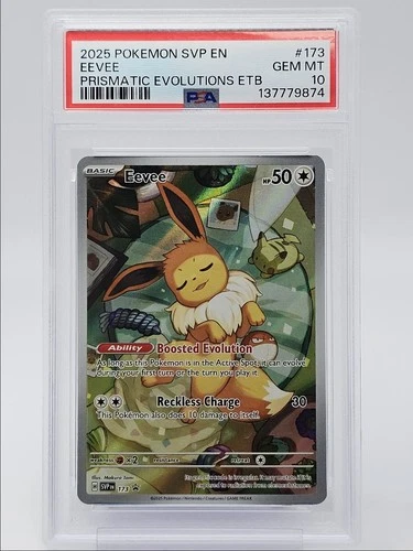 EEVEE 2025 POKEMON SVP PRISMATIC EVOLUTIONS BS PROMO A #173 PSA 10 Q5677