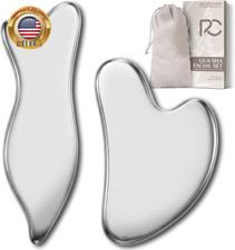 Stainless Steel Gua Sha Set, Guasha Tool for Face and Body Massage, Gua Sha and