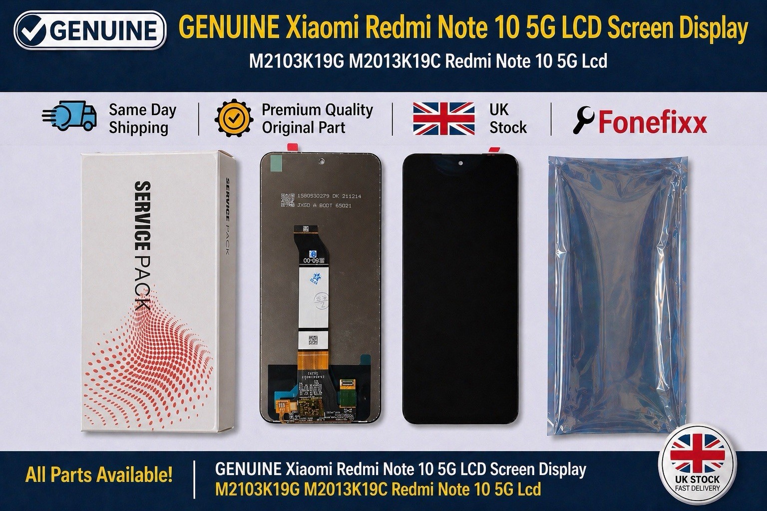 Genuine Xiaomi Redmi Note 10 5G Lcd Screen Display Touch M2103K19G M2013K19C Lcd