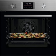 Einbaubackofen Backofen AEG OS6PB51AM mit AirFry 71L Edelstahl Infinity Backofen