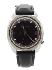 Vintage 1971 Accutron 3133 Black Dial Men's Tuning Fork Wristwatch 218 1 Steel