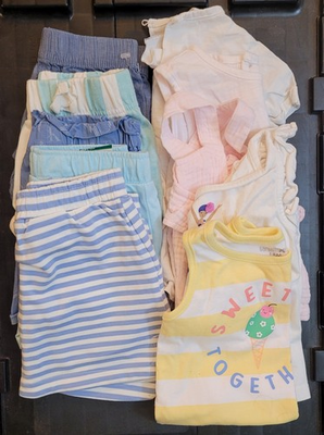 #ad Baby Girls Clothes Lot Of 10 Top Brands Size 18m 2T amp; 4T 5 Tops 5 Bottoms $14.00