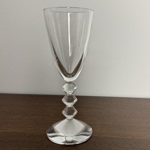 Baccarat Vega Crystal White Wine Glass 7” Signed France Clear Goblet