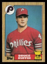 Bruce Ruffin 1987 Topps #499 RC Rookie Gold Cup Philadelphia Phillies